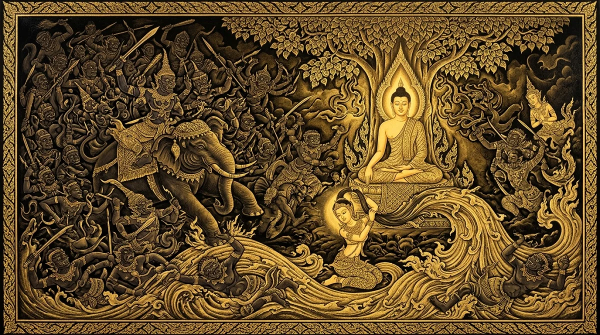 แม่พระธรณีได้บีบมวยผม