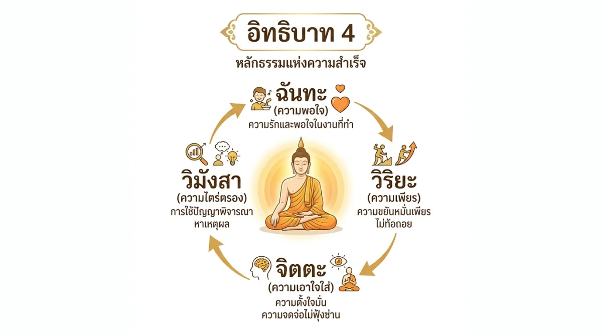 อิทธิบาท 4 คาถาทำงานใหญ่ให้สำเร็จแบบไม่ถอดใจกลางคัน